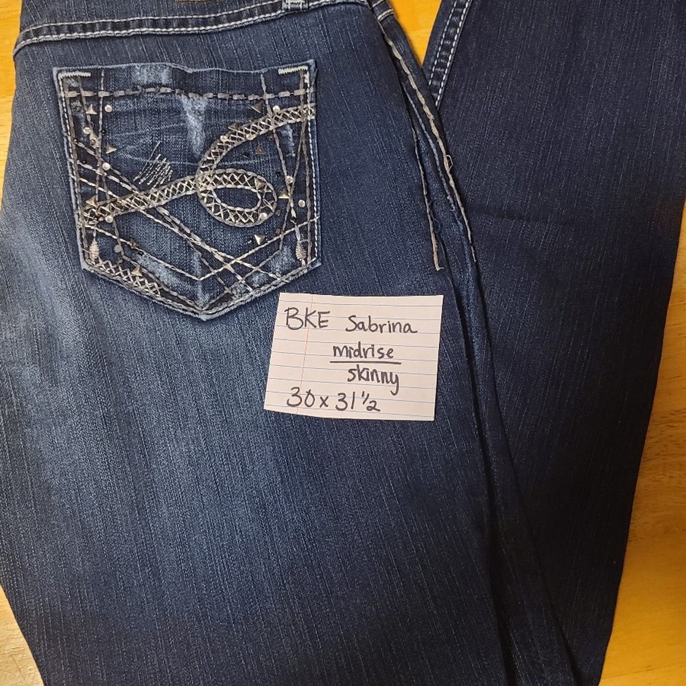 BKE Sabrina Mid-Rise Skinny‎ 30×31 1/2 jeans